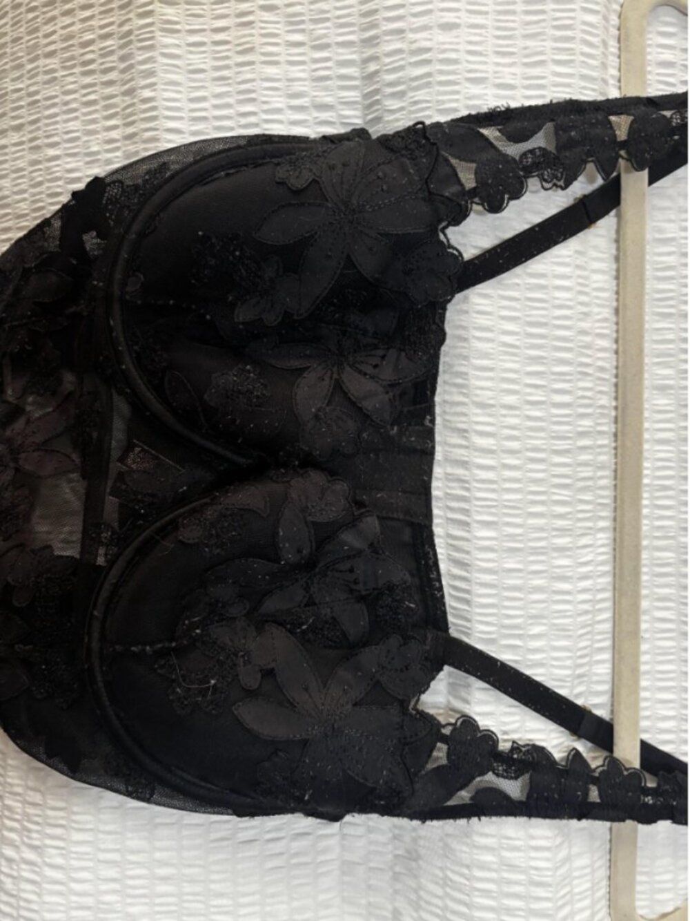 Victoria's Secret Black Corset Bustier Bra 34D